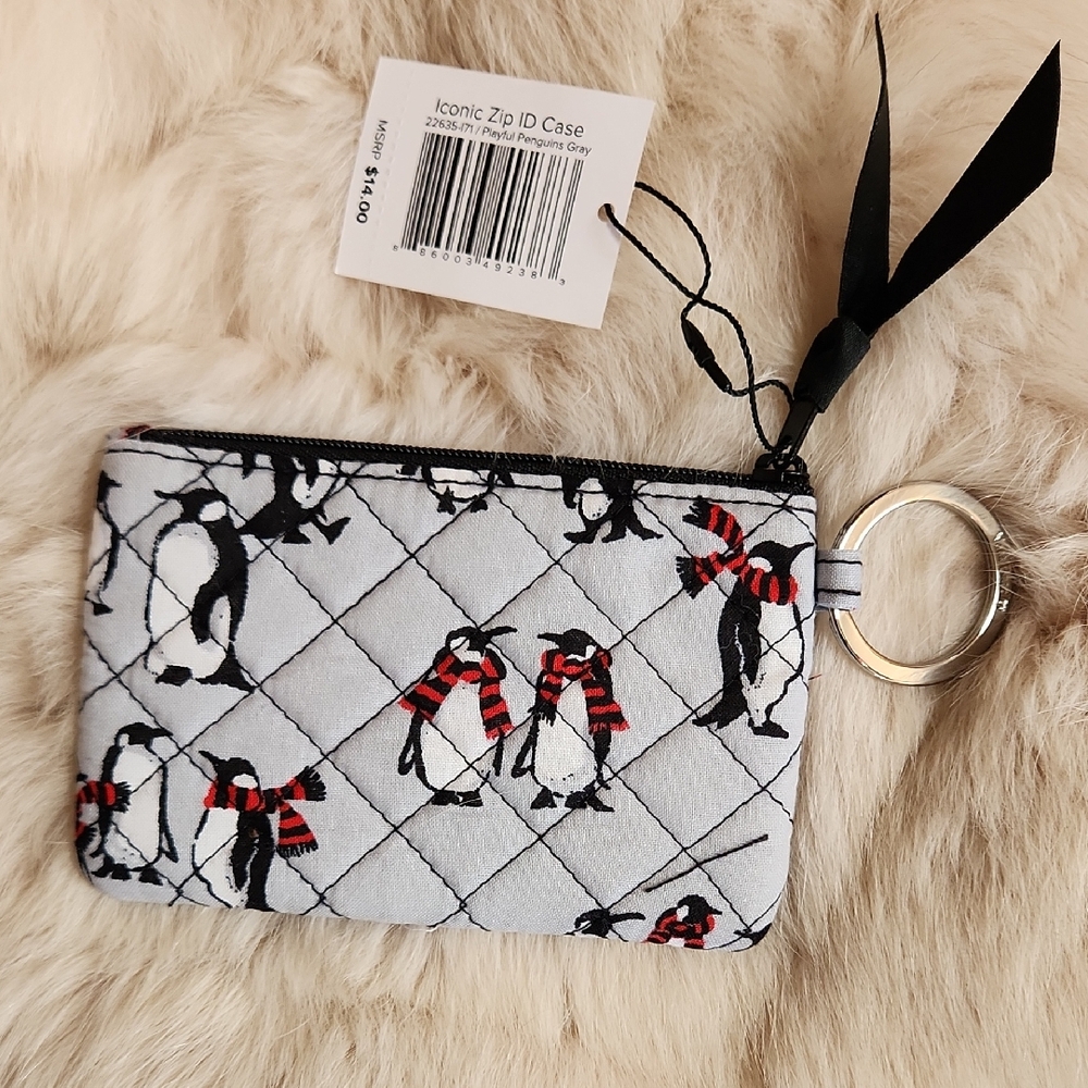 Vera Bradley Zip Penguin Print ID Case